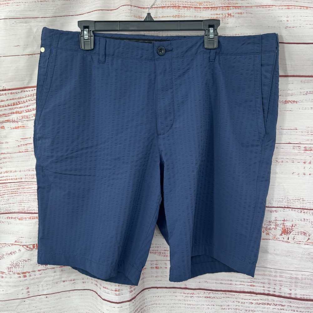 Tommy Bahama Shorts Mens Size38 Navy‎ Blue Textured Performance Stretch Casual